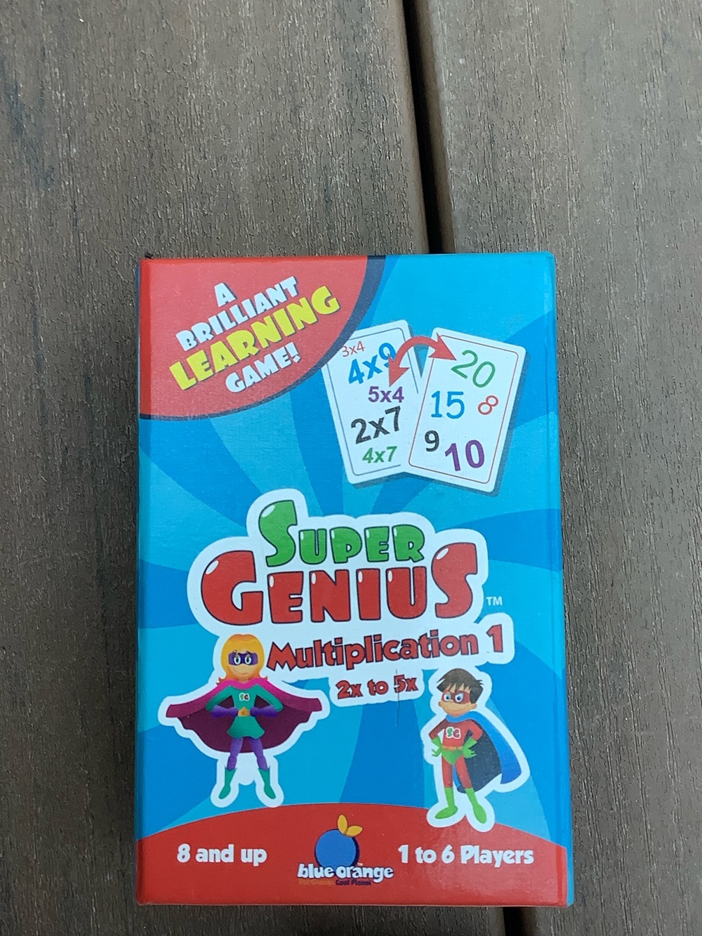 Super Genius Multiplication 1 Card Game